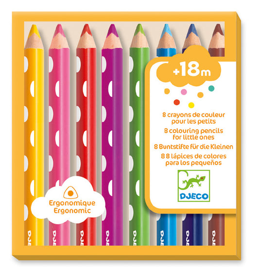 Djeco - 8 Colouring Pencils for Little Ones